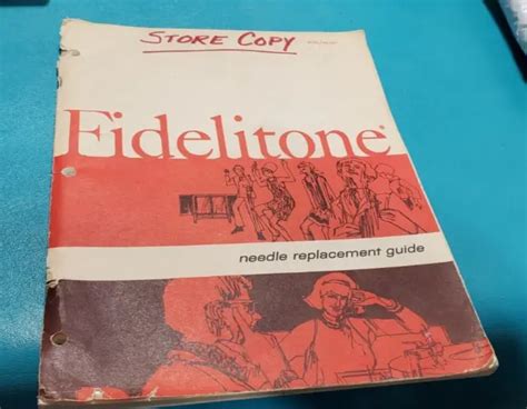 VINTAGE 1967 FIDELITONE Phonograph NEEDLE REPLACEMENT GUIDE Selector TURNTABLE $9.95 - PicClick