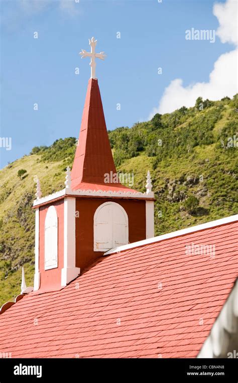 church architecture with cross Saba Dutch Netherlands Stock Photo - Alamy