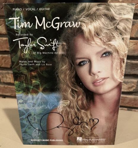 TAYLOR SWIFT “Tim McGraw” Autographed Songbook. EXTREMELY RARE!! | eBay
