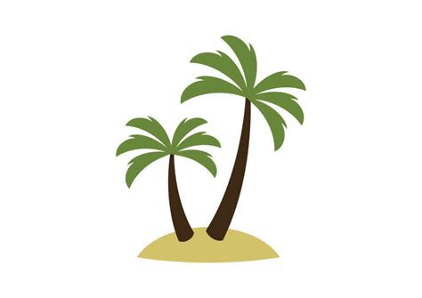 Palm Trees on Island Flat Style Vector by superawesomevectors on DeviantArt