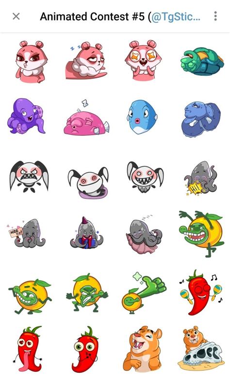 Telegram Animated sticker contest pack #5 | Stickers, Animation, Stickers packs