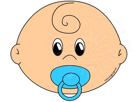 Gambar Cute Baby Boy Face Illustration Coloring Page Pages di Rebanas - Rebanas