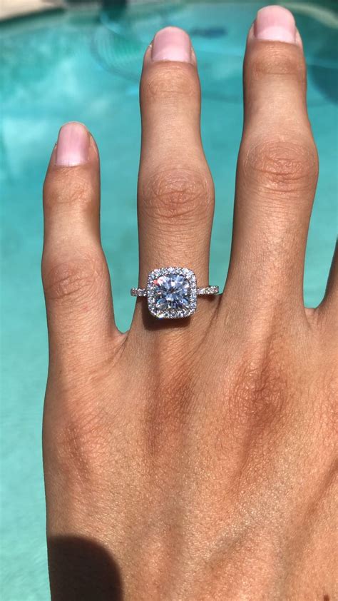 2 Carat Cushion Diamond Halo Engagement Ring by Raven Fine Jewelers [Video] | Elegant wedding ...