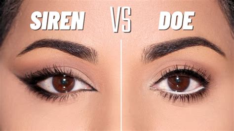 How To: Beginner SIREN Eyes Vs DOE Eyes Makeup Tutorial - YouTube