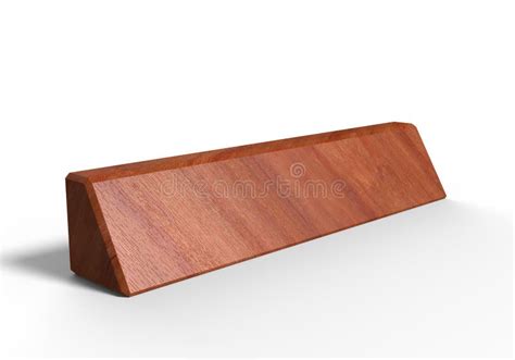 Blank Desk Name Plate Wooden Block for Office Home Interior. 3d Render Illustration. Stock Photo ...