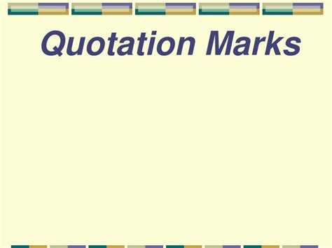 PPT - Quotation Marks PowerPoint Presentation, free download - ID:5325674