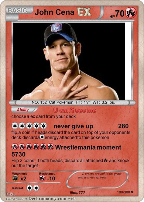 john cena pokemon card Fake Pokemon Cards, Funny Logic, Dumb Photos ...