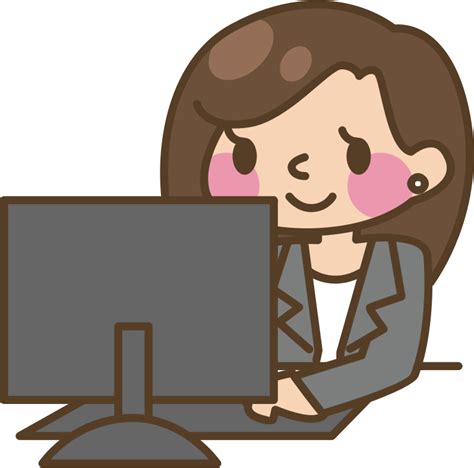 clipart typing at computer - Clip Art Library