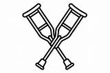 Crutches Coloring Pages sketch template