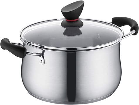 Pot, Non-Stick, Stock Cooking Saucepan, 22cm Thickened Double Bottom ...