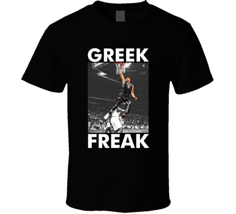 Giannis Antetokounmpo Greek Freak Dunking Milwaukee Basketball T Shirt