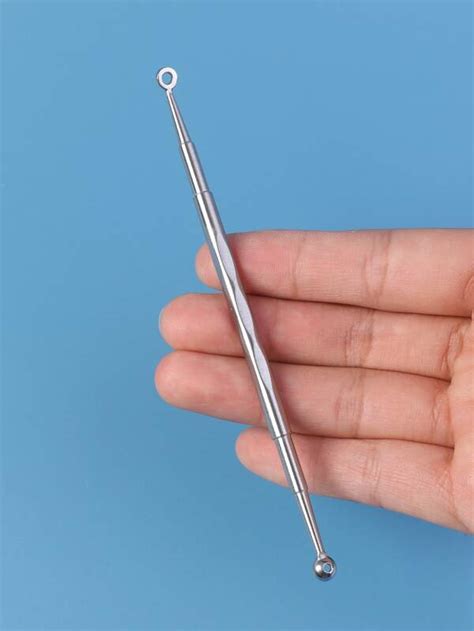 Double Headed Blackhead Remover Pimple Popper Tool, 1pc Stainless Steel Pimple Extractor Acne ...