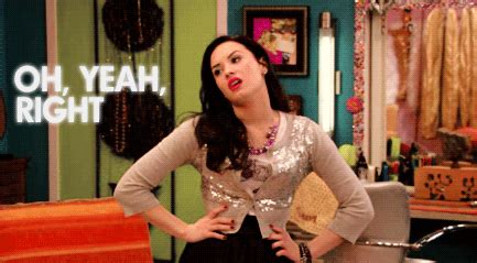 Oh, Yeah, Right GIF - Yeahright Demilovato - Discover & Share GIFs