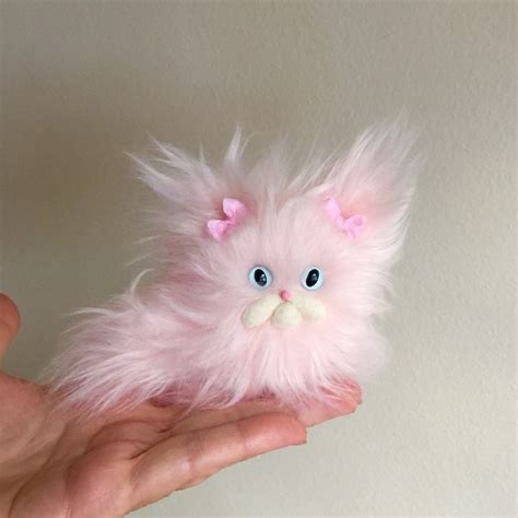 Floof the Fluffy Pink Cat MADE TO ORDER - Etsy