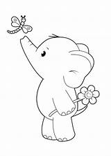 Printable Baby Elephant Coloring Pages sketch template