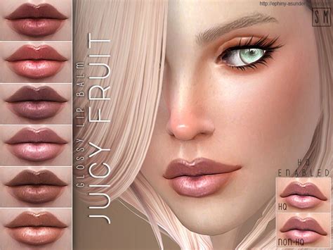 The Sims Resource - [ Juicy Fruit ] - Glossy Lip Balm