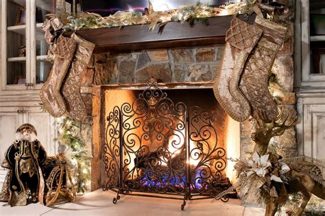 Christmas Holiday Fireplace Screens – Fireplace Guide by Linda