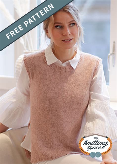 Rose Blush Knitted Women's Vest [FREE Knitting Pattern]