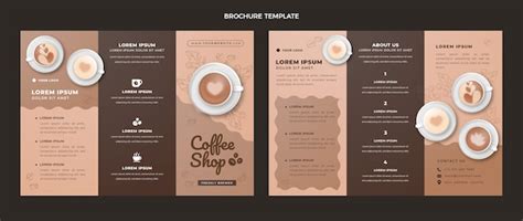 Free Vector | Realistic coffee shop brochure template