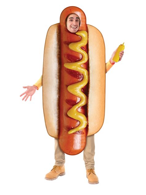 Adult Sublimation Hot Dog Costume Costume - SpicyLegs.com