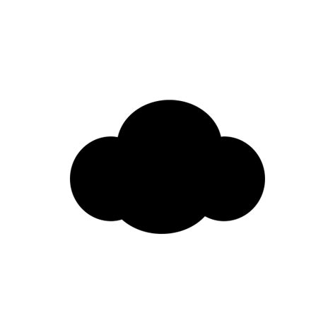 Free simple cloud icon png vector - Pixsector