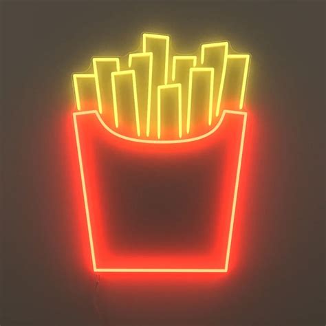 Fries - LED neon sign | Neon signs, Led neon signs, Custom neon signs