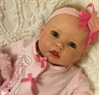 Reborn Berenguer Baby Girl Doll 21" Honey Blonde Hazel Eyes Angel Face | Baby girl dolls, Angel ...