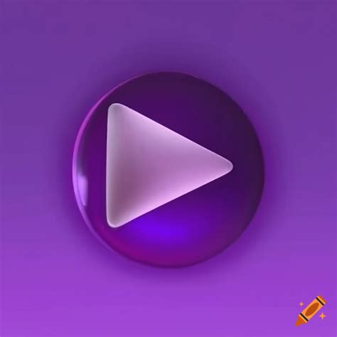 Purple realistic play button