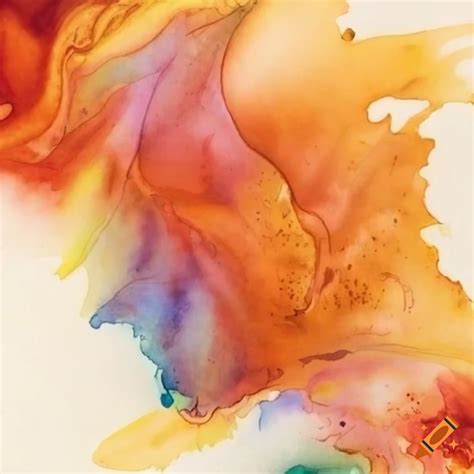 Autumn palette swirling flow in watercolors on Craiyon