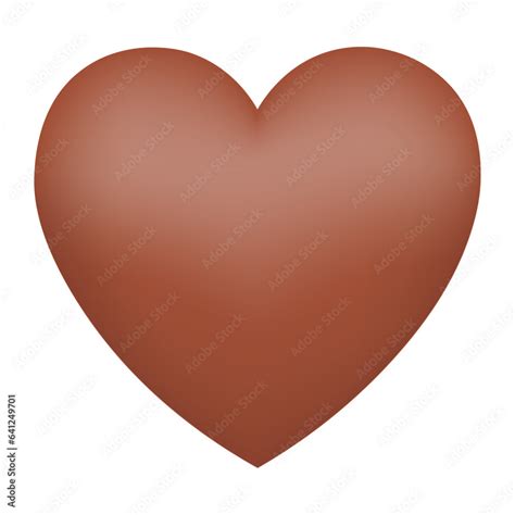 Brown heart emoji isolated on white background. Emoticons symbol modern ...