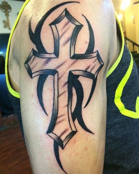 100+ Unique Cross Tattoos For Men {2019} Celtic, Tribal & Catholic Designs | Tattoo Ideas - Part 5