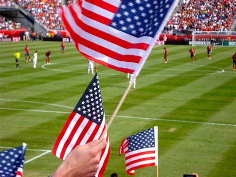 American Flags | US soccer fans waiving American flags befor… | Flickr