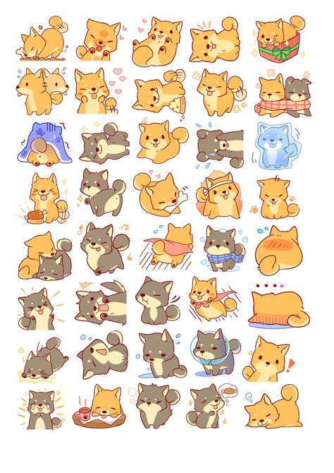 40pcs Cute puppy kawaii dog lovely animal homemade Decorative Stickers ...