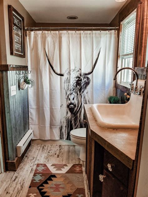 Our bathroom! #WesternBathroom #BohoBathroom #Highlander #DirtyHippie ...