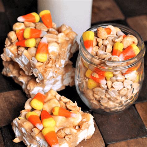 Candy Corn Peanut Bars - Julie's Eats & Treats