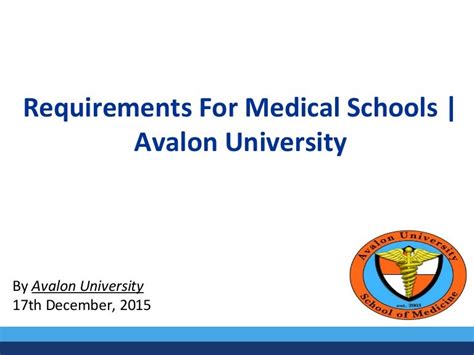 Requirements for Medical School | Avalon University