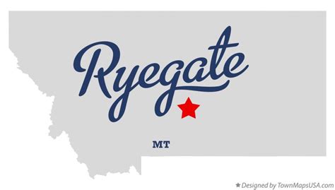 Map of Ryegate, MT, Montana