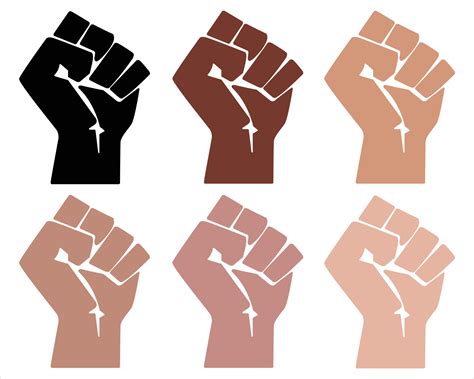 Black Lives Matter hand symbol vector Illustration. BLM hand sign in ...