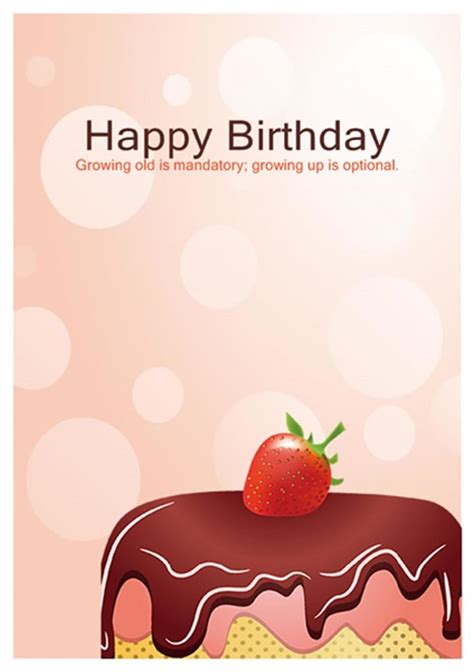 Happy Birthday Card Template Free Printable