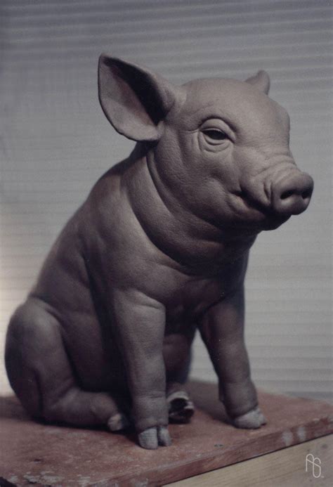 Pig, Sculpture by aaronsimscompany on DeviantArt