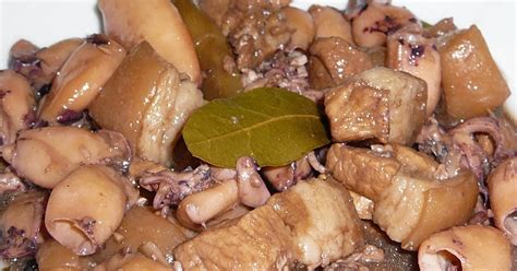 Adobong Pusit at Baboy, Squid and Pork Adobo