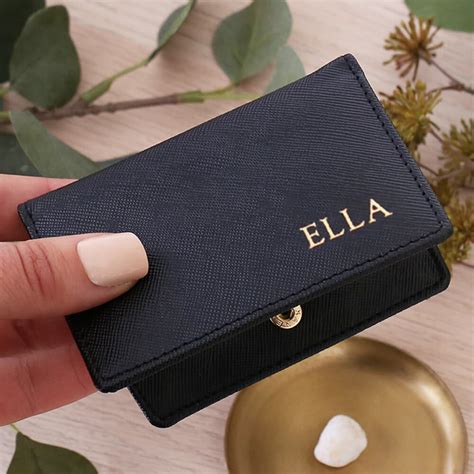Monogrammed Leather Business Card Holder | Gifts Australia