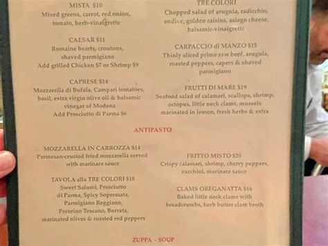 Trattoria Trecolori - Reviews & Menu - New York City