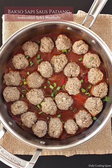 Bakso Sapi Saus Padang - Indonesian Spicy Meatballs | Daily Cooking Quest