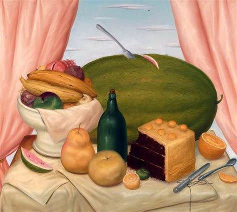 Colombian Artist Fernando Botero “Still Life With Watermelon” 1973 # ...