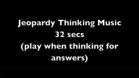 Jeopardy sound effect - YouTube