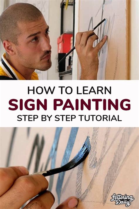 How To Learn Sign Painting (Step-By-Step 2022) | Sign lettering fonts, Painted signs, Sign ...