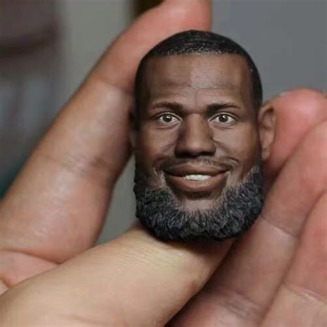 Collectible In Stock 1/6 Scale Black Basketball Player LeBron James Head Sculpt Carved Accessory ...