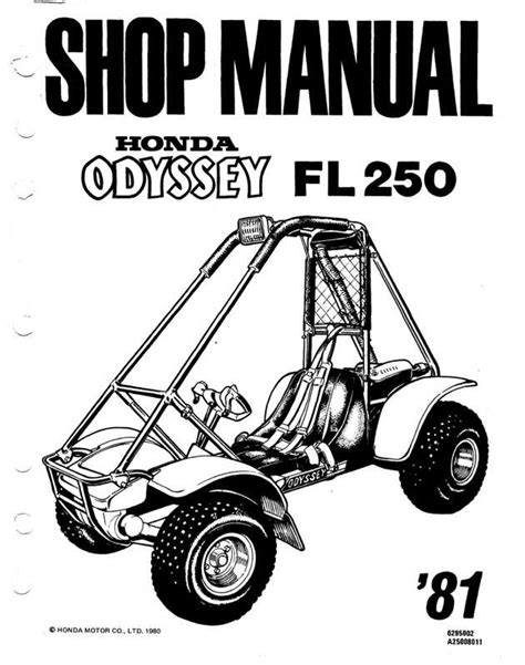 1980-1981 Honda Odyssey FL250 Shop Manual image 1 preview