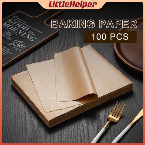 100Pcs Parchment Paper For Baking Non-Stick Unbleached Wax Paper Oil Absorption Rectangular ...